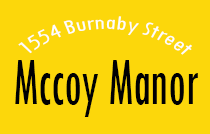 Mccoy Manor 1554 BURNABY V6G 1W9