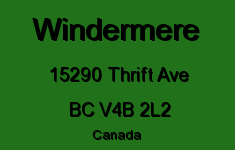 Windermere 15290 THRIFT V4B 2L2