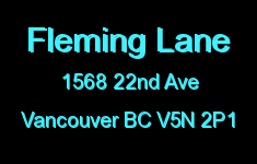 Fleming Lane 1568 22ND V5N 2P1