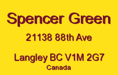 Spencer Green 21138 88TH V1M 2G7