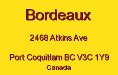 Bordeaux 2468 ATKINS V3C 1Y9