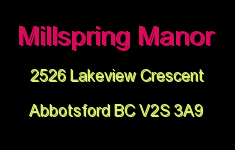 Millspring Manor 2526 LAKEVIEW V2S 3A9