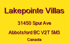 Lakepointe Villas 31450 SPUR V2T 5M3