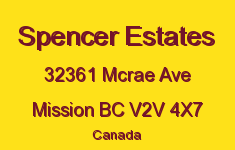 Spencer Estates 32361 MCRAE V2V 4X7