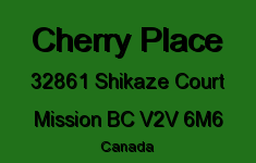 Cherry Place 32861 SHIKAZE V2V 6M6
