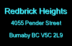 Redbrick Heights 4055 PENDER V5C 2L9
