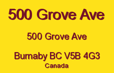 500 Grove Ave 500 GROVE V5B 4G3