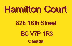 Hamilton Court 828 16TH V7P 1R3