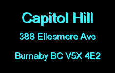 Capitol Hill 388 ELLESMERE V5X 4E2