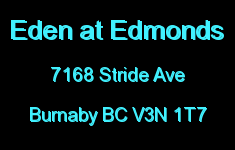 Eden at Edmonds 7168 STRIDE V3N 1T7
