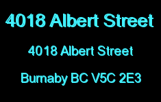 4018 Albert Street 4018 ALBERT V5C 2E3