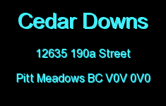 Cedar Downs 12635 190A V0V 0V0