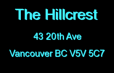 The Hillcrest 43 20TH V5V 5C7