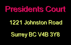 Presidents Court 1221 JOHNSTON V4B 3Y8