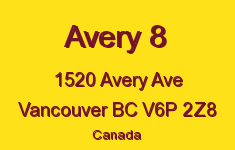 Avery 8 1520 AVERY V6P 2Z8
