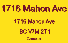 1716 Mahon Ave 1716 MAHON V7M 2T1