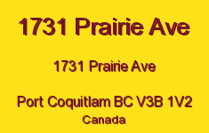 1731 Prairie Ave 1731 PRAIRIE V3B 1V2