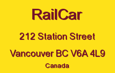RailCar 212 STATION V6A 4L9