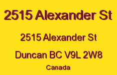 2515 Alexander St 2515 Alexander V9L 2W8