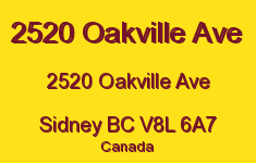 2520 Oakville Ave 2520 Oakville V8L 6A7