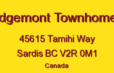 Edgemont Townhomes 45615 TAMIHI V2R 0M1