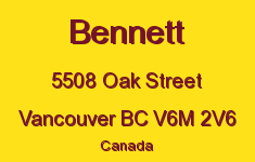Bennett 5508 OAK V6M 2V6