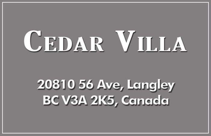 Cedar Villa 20810 56TH V3A 8K7