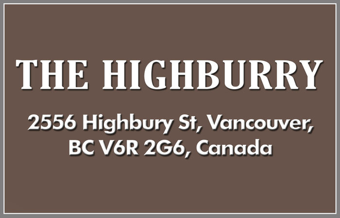 The Highburry 2556 HIGHBURY V6R 2G6