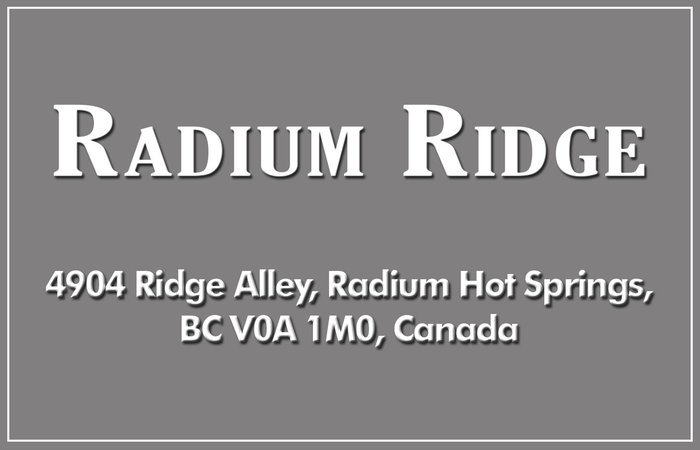 Radium Ridge 4904 RIDGE V0A 1M0