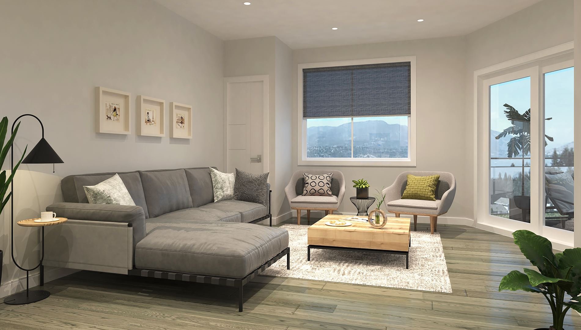 Green Square vert - Plan B living room rendering!