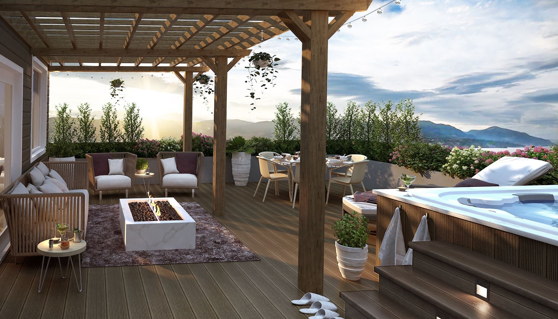 Penthouse private patio rendering!
