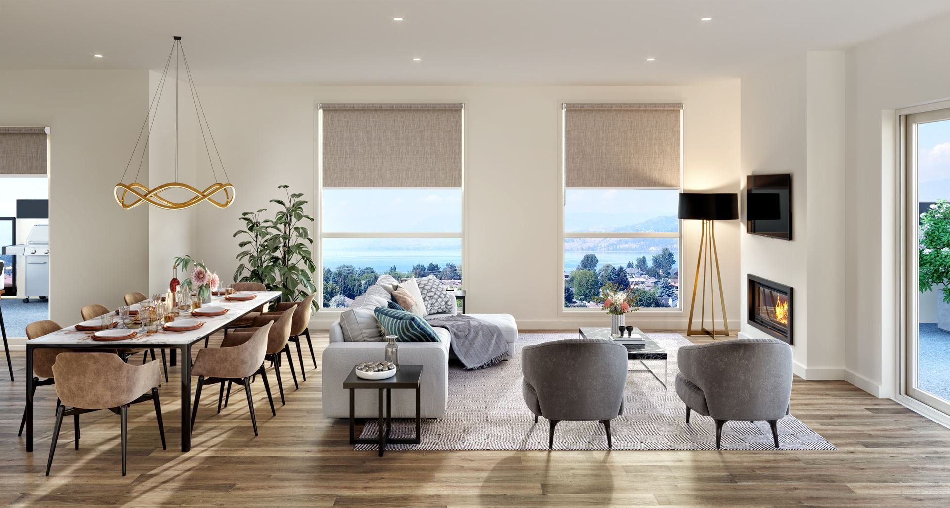 Green Square vert - Penthouse Living Room!
