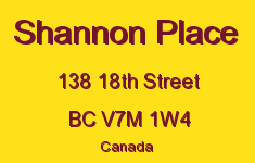 Shannon Place 138 18TH V7M 1W4