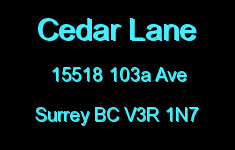 Cedar Lane 15518 103A V3R 1N7