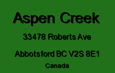 Aspen Creek 33478 ROBERTS V2S 8E1