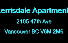 Kerrisdale Apartments 2105 47TH V6M 2M6