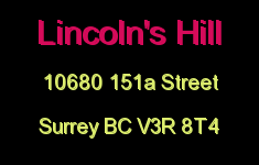 Lincoln's Hill 10680 151A V3R 8T4