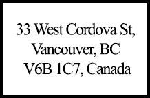 33 W Cordova 33 Cordova V6B 1C7