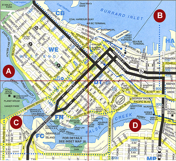 Vancouver Downtown Map Printable